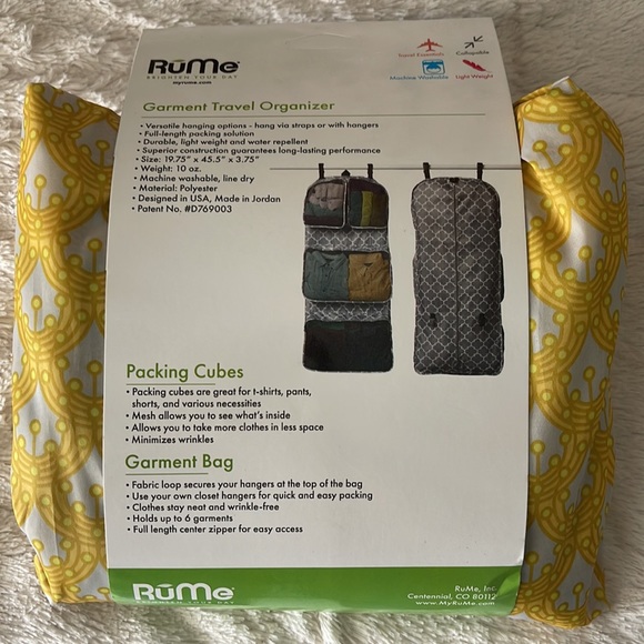 RuMe Bags Rume 2 In Travel Garment Organizer Poshmark